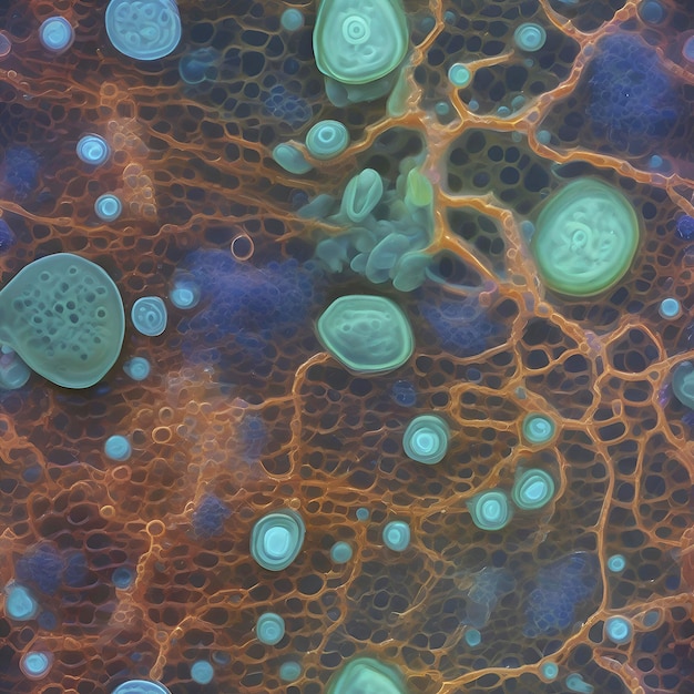 Color bacteria painting background AIGenerated