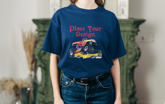 Color Changeable Realistic T-shirt Mockup Template