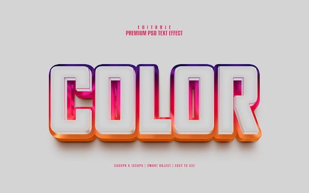 Color editable premium psd text effect