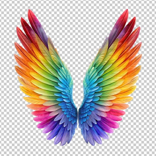 COLOR FULL WING ON WHITE BACK GROUND