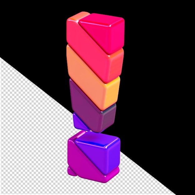 Color symbol made of diagonal blocks