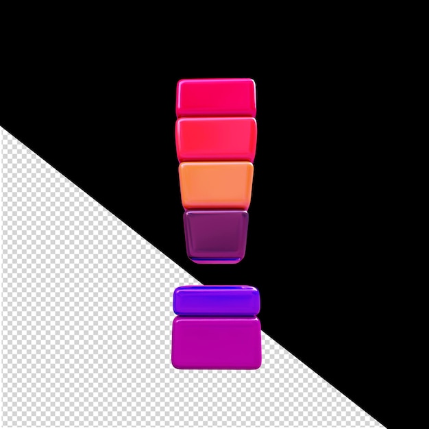 Color symbol made of horizontal blocks