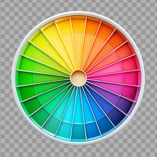 color wheels on transparent background