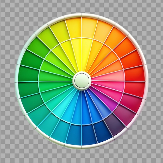 color wheels on transparent background