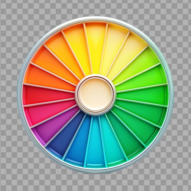 color wheels on transparent background