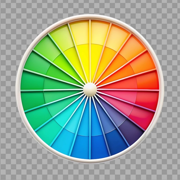 color wheels on transparent background