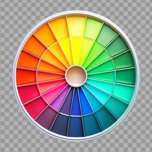 PSD color wheels on transparent background