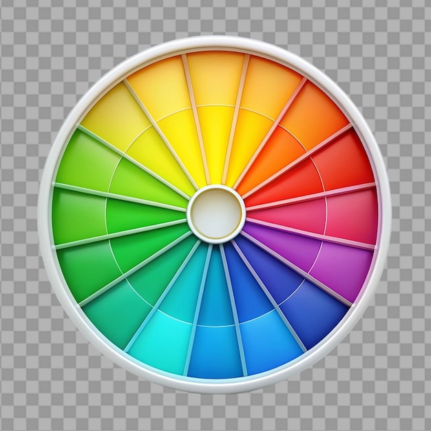 color wheels on transparent background