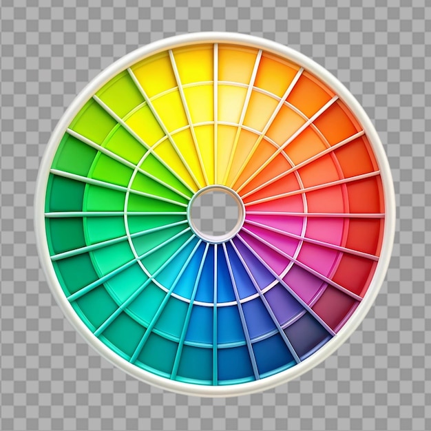 color wheels on transparent background