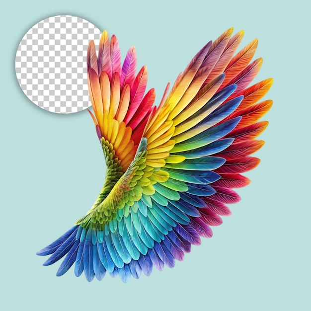 Color Wings on transparent background