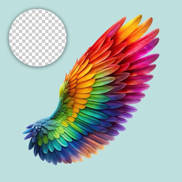 Color Wings on transparent background