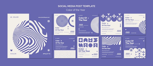 Color of the year 2022 instagram posts template