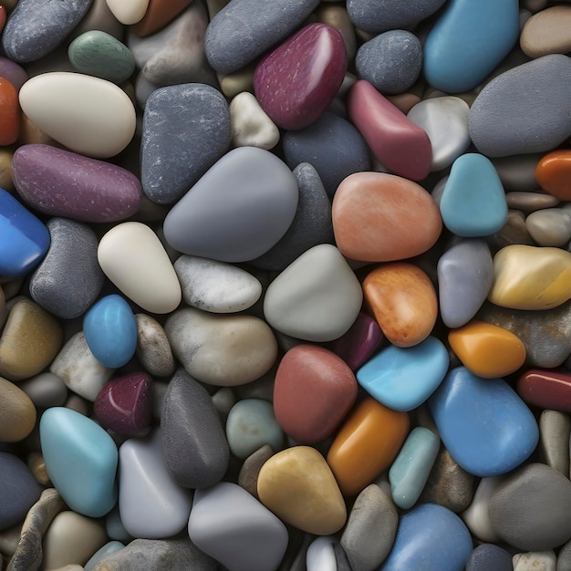 Colored beach stones background Colored beach stones illustration