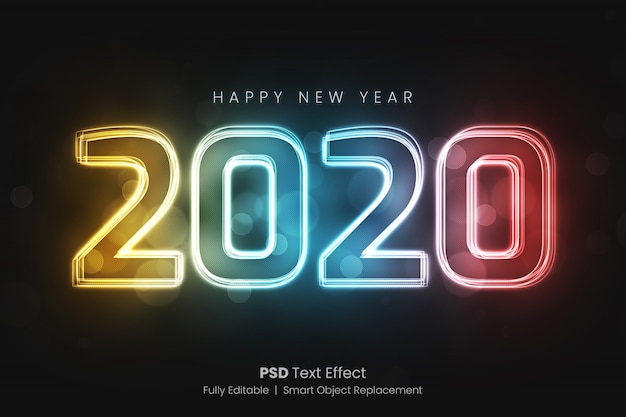 Colored Glowing Text Effect