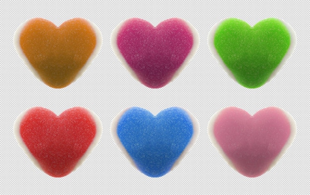 PSD colored and isolated candy collection