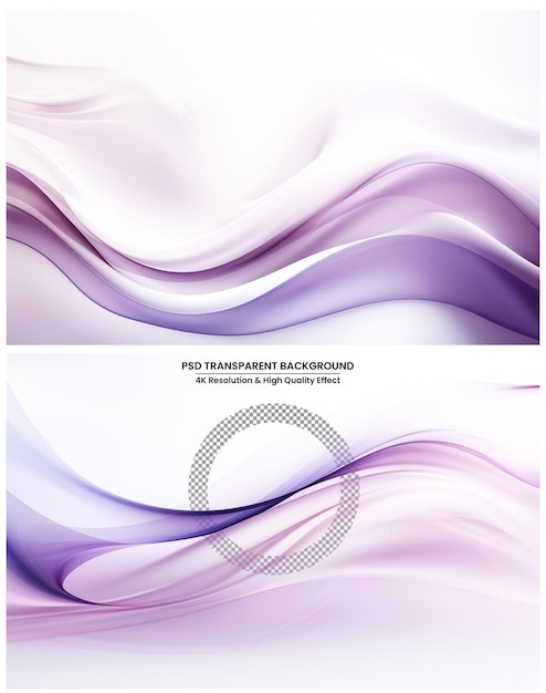 Colored light wave on white Transparent background