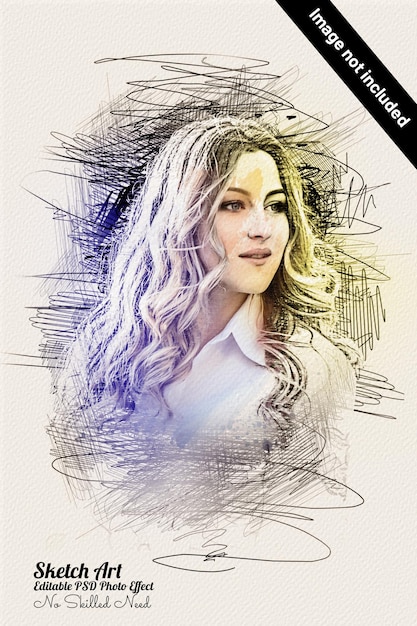 Colored Pencil Sketch Photo Effect