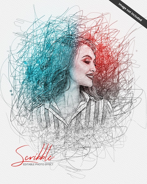 colored Scribble Photo Effect