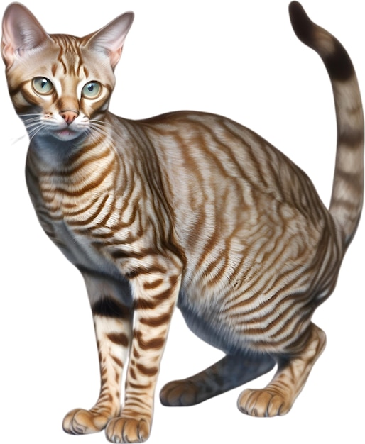 PSD coloredpencil sketch of an ocicat