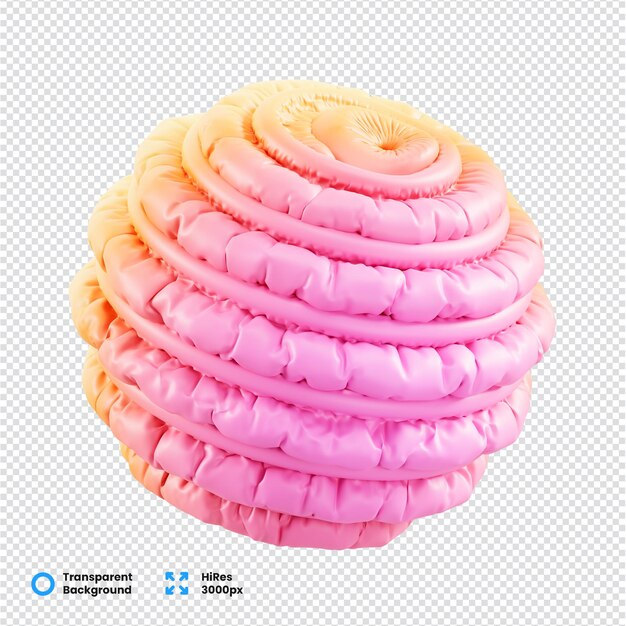 PSD colorful 3d abstract inflation design on transparent background