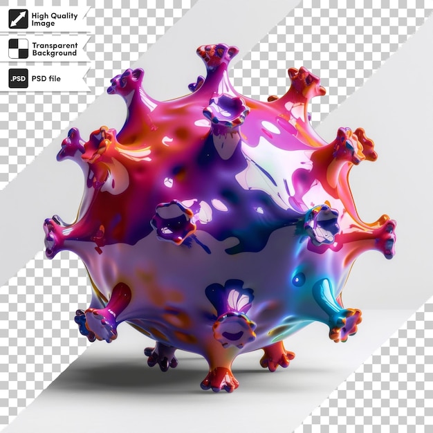 PSD a colorful 3d object with the word test on it