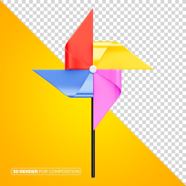 PSD colorful 3d wind vane