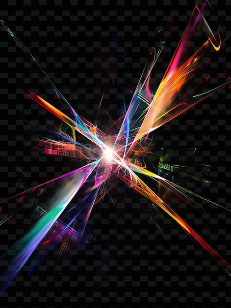 a colorful abstract image of a rainbow colored light