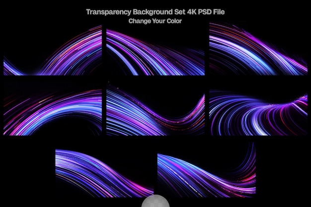 Colorful abstract neon background space and time strings