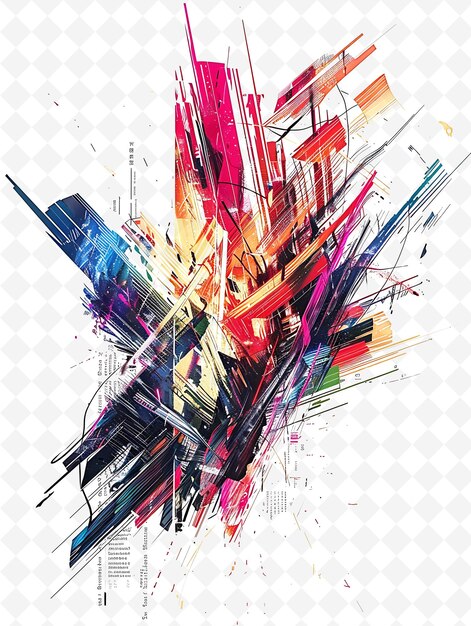 PSD a colorful abstract painting of a multicolored abstract design