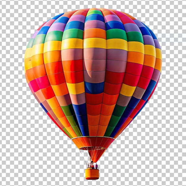 colorful air balloon isolated on transparent background