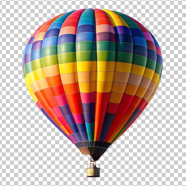 colorful air balloon isolated on transparent background