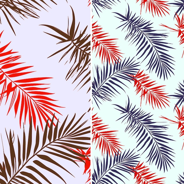 PSD a colorful background with palm leaves and a purple background