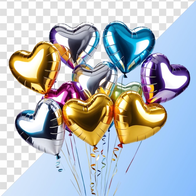 PSD colorful balloon 4k hd isolated on transparent background