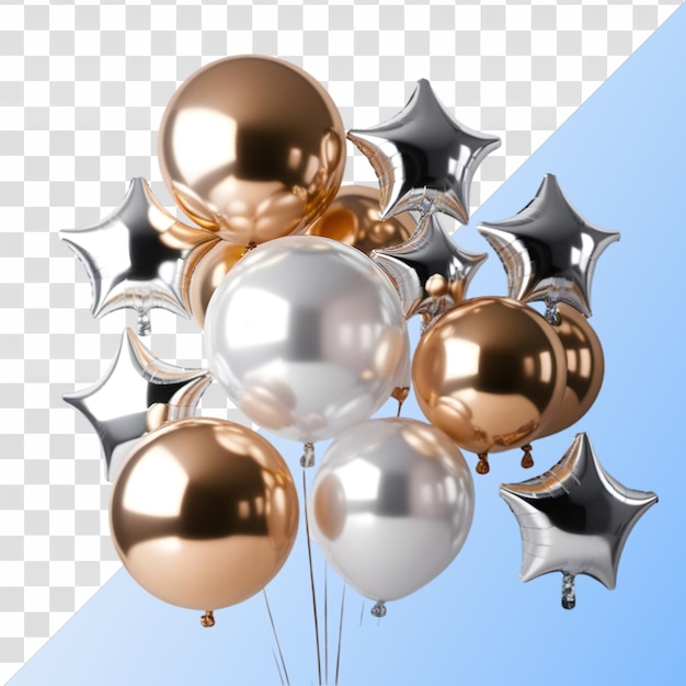 PSD colorful balloon 4k hd isolated on transparent background