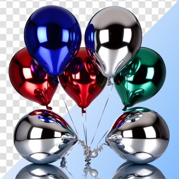 PSD colorful balloon 4k hd isolated on transparent background