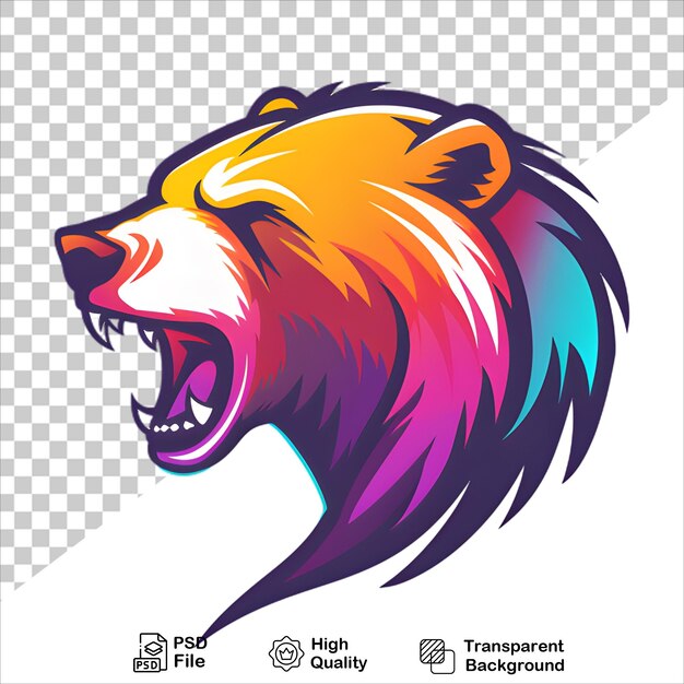 Colorful Bear Logo with a Rainbow Palette