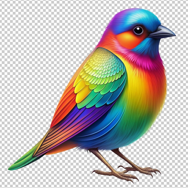 PSD colorful bird illustration gradient