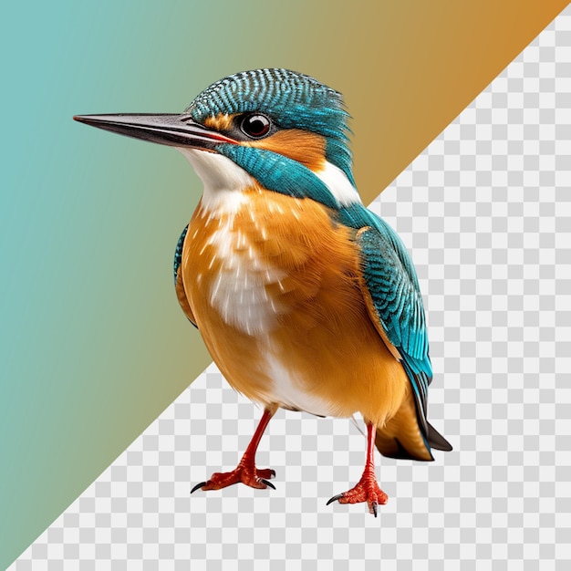 a colorful bird with a blue and yellow background