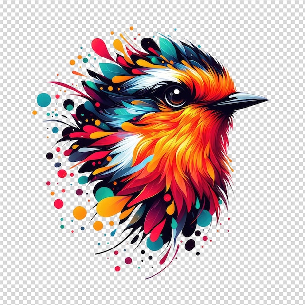 a colorful bird with a colorful background and a colorful design