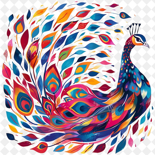 a colorful bird with a colorful design on it