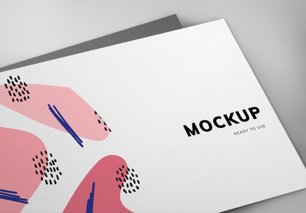 PSD colorful business card mockup design