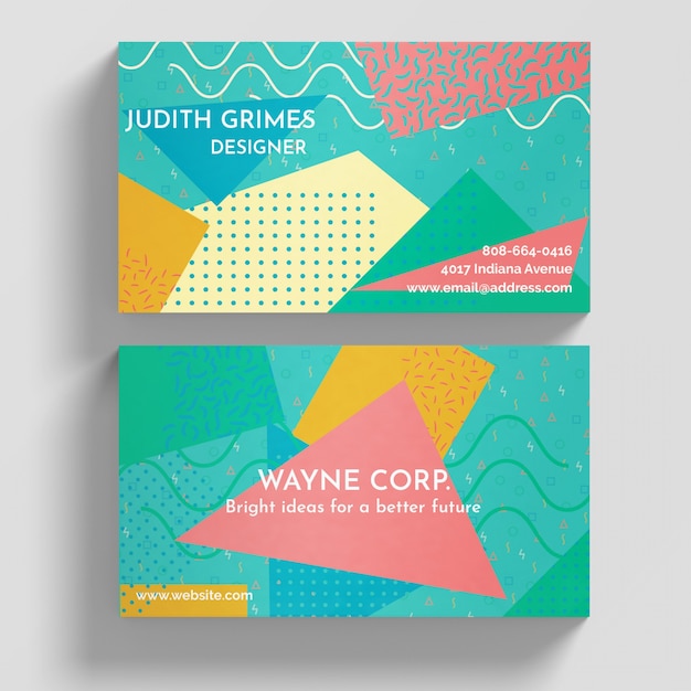 Colorful business card template