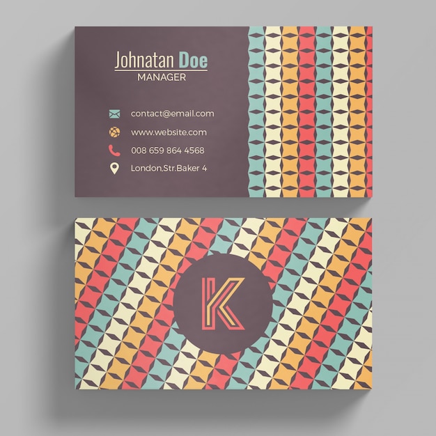 Colorful business card template