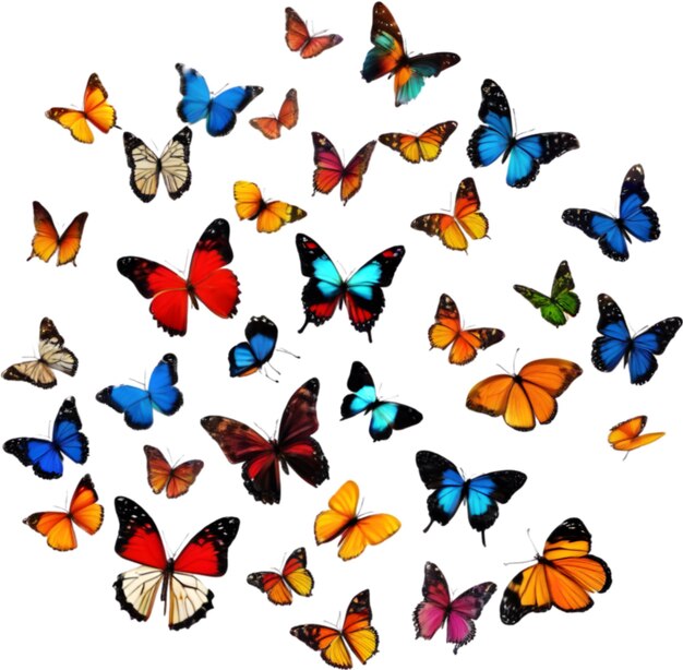 Colorful butterfly clipart for decoration AIgenerated