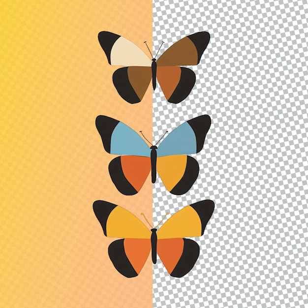 PSD a colorful butterfly on a striped background with a striped background