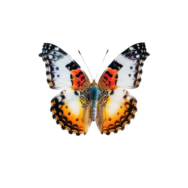 PSD colorful butterfly in transparent background