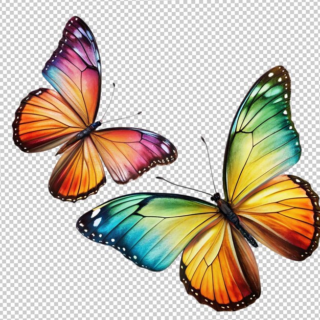 PSD a colorful butterfly with a colorful background