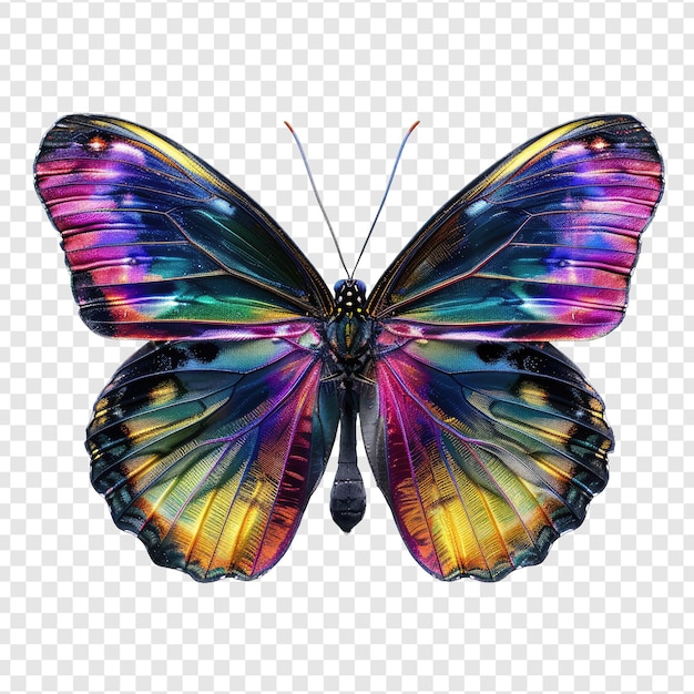 a colorful butterfly with a purple and yellow butterfly on a white background png