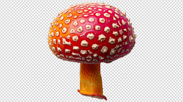 PSD colorful candy mushroom on a transparent background