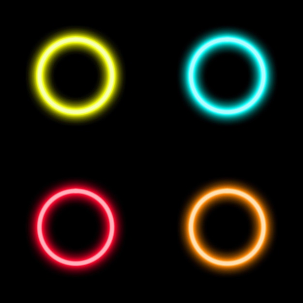 Colorful Circle Neon Light 1